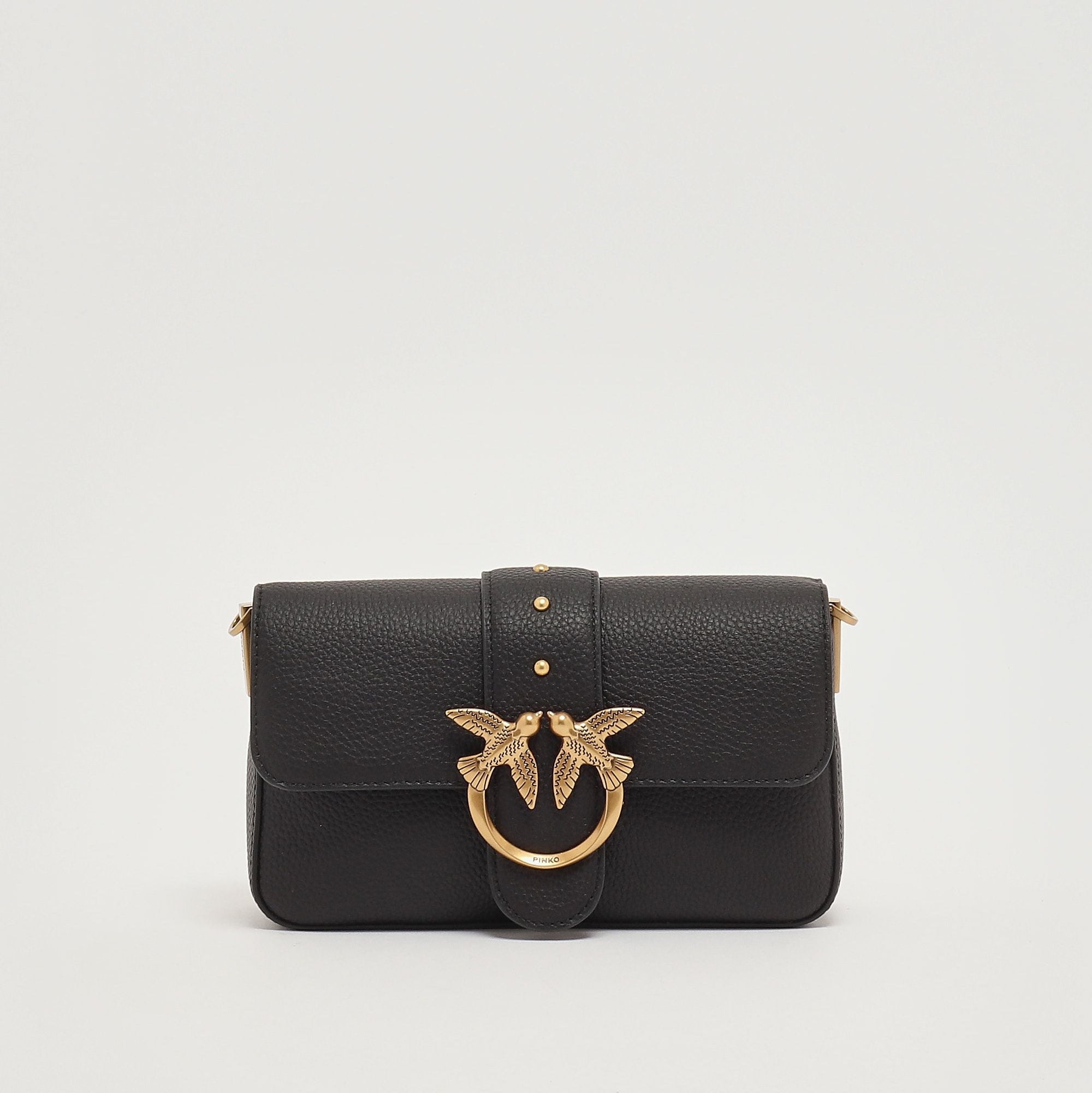 Pinko Love One Mini Slouchy pelle nera