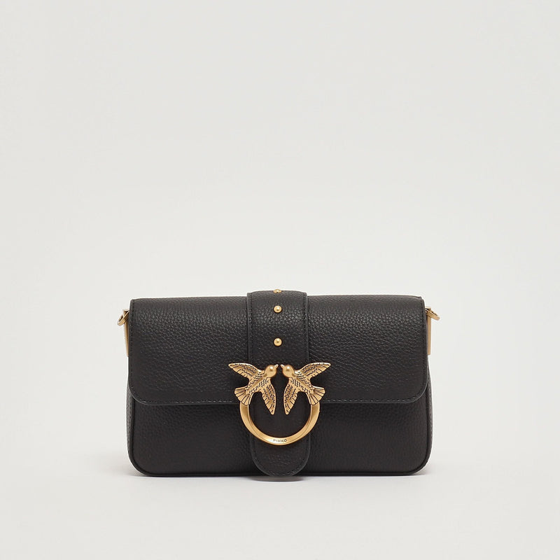 Pinko Love One Mini Slouchy pelle nera