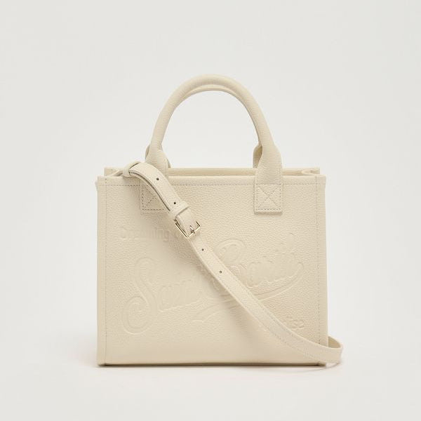 Mc2 Saint Barth borsa vanity midi pelle panna