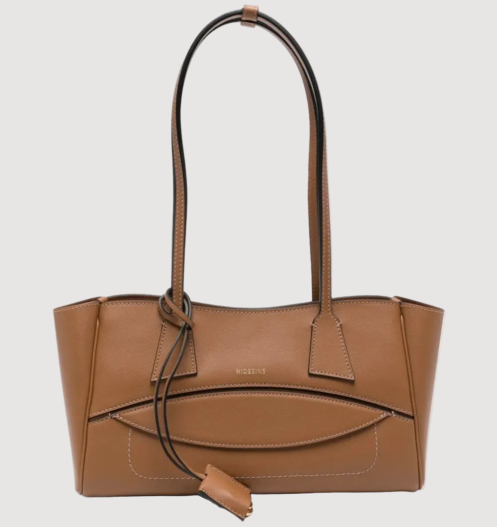 Hidesins borsa Shopper S Premiere in pelle caramel