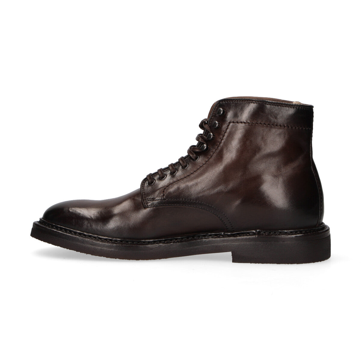 Officine Creative polacchino Hop Kins in pelle testa di moro