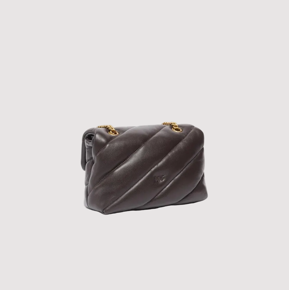 Pinko borsa a tracolla Mini Love Bag Puff in nappa trapuntata con fibbia gioiello testa di moro