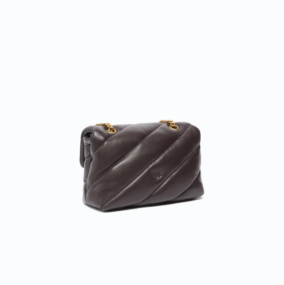 Pinko borsa a tracolla Mini Love Bag Puff in nappa trapuntata con fibbia gioiello testa di moro