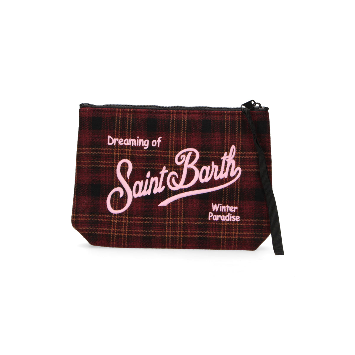 Mc2 Saint Barth pochette Aline Tartan bordeaux