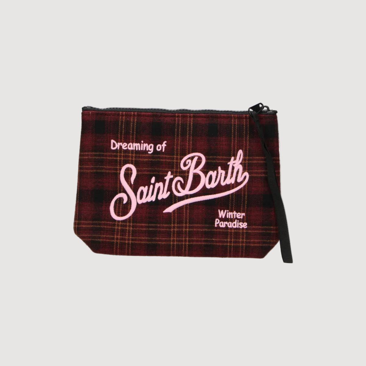 Mc2 Saint Barth pochette Aline Tartan bordeaux