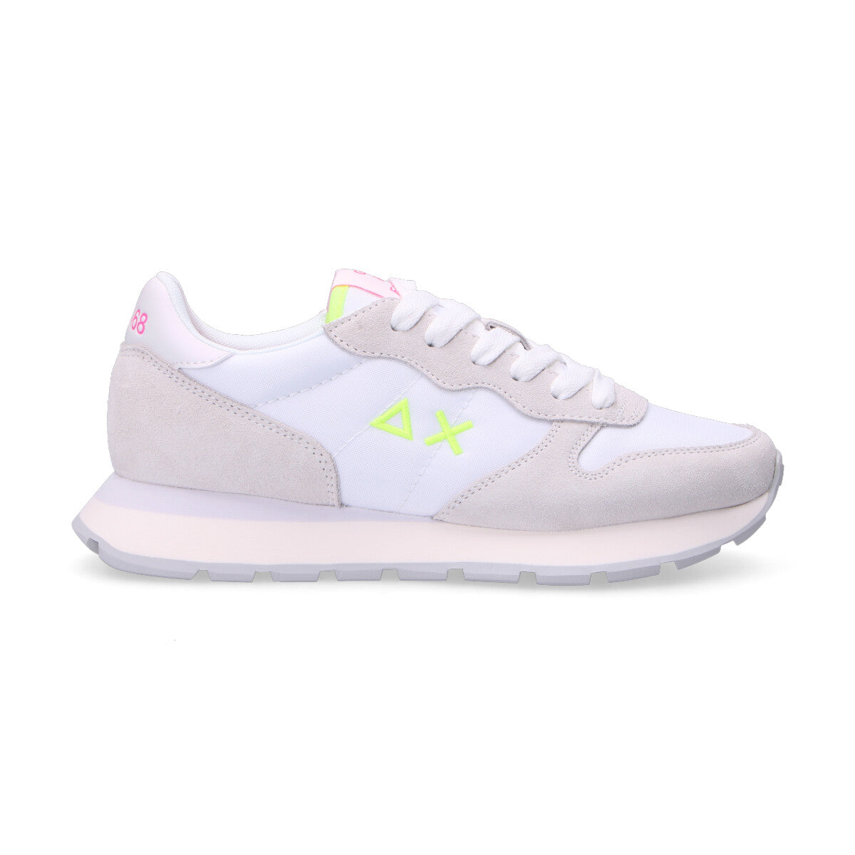 Sun68 sneaker Ally Solid in camoscio e nylon bianca