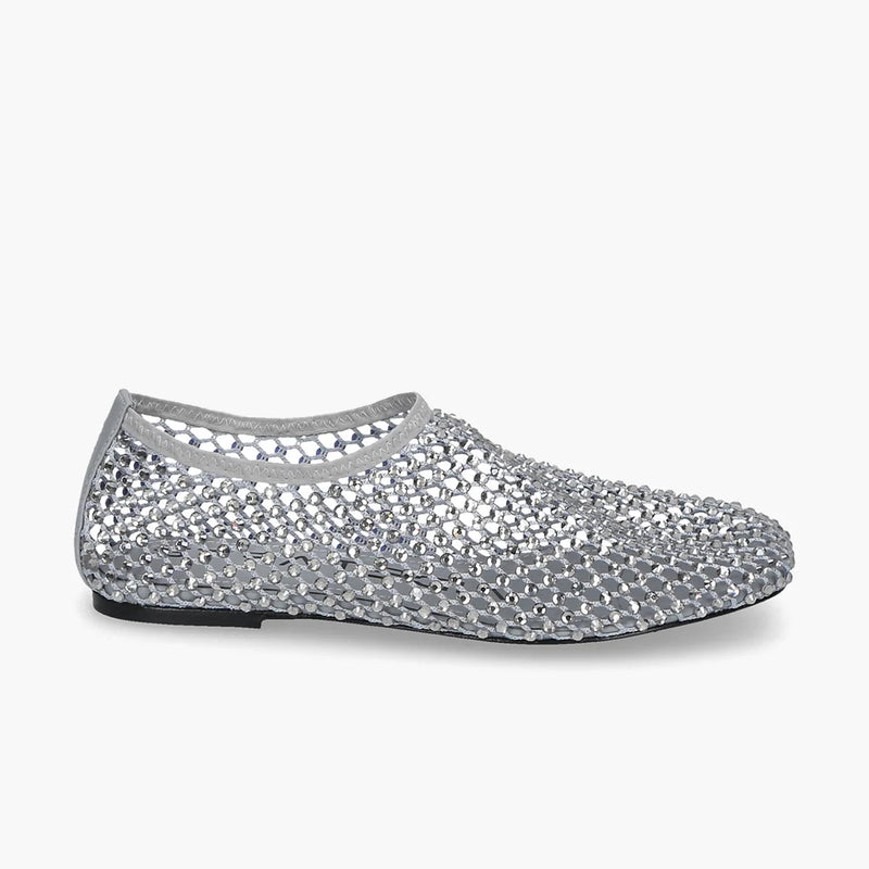 Strategia ballerina con strass argento