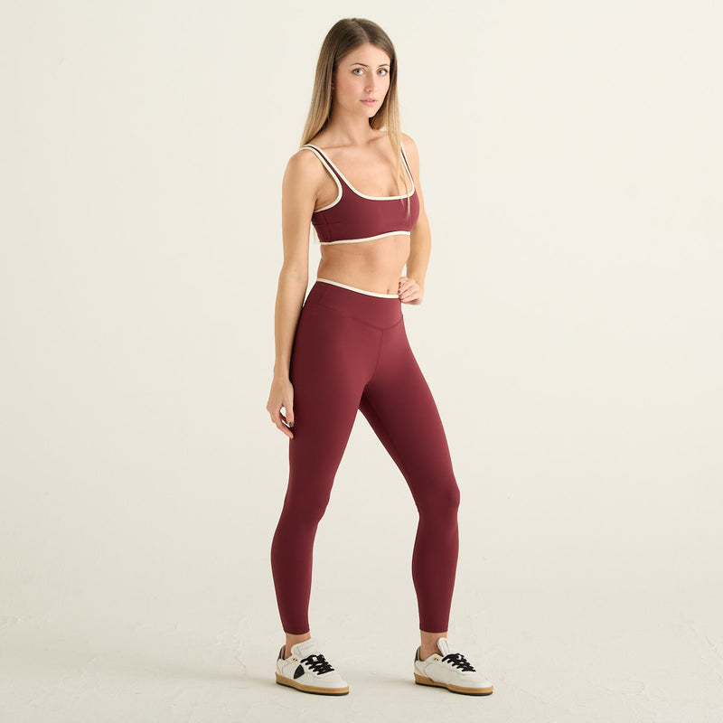 MC2 Saint Barth Top Sportivo Bordeaux con Profili a Contrasto