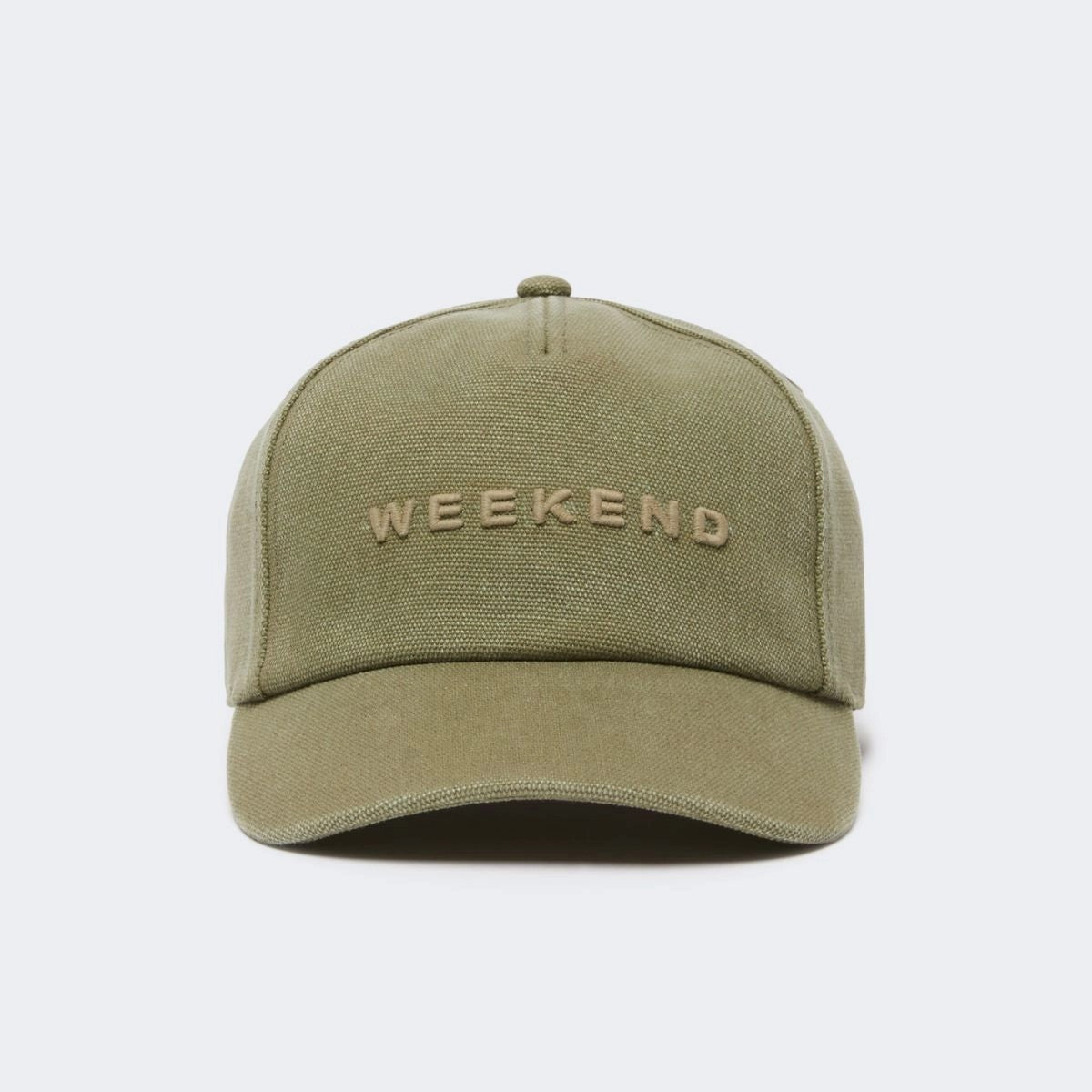 Maxmara cappello da baseball in canvas verde kaki