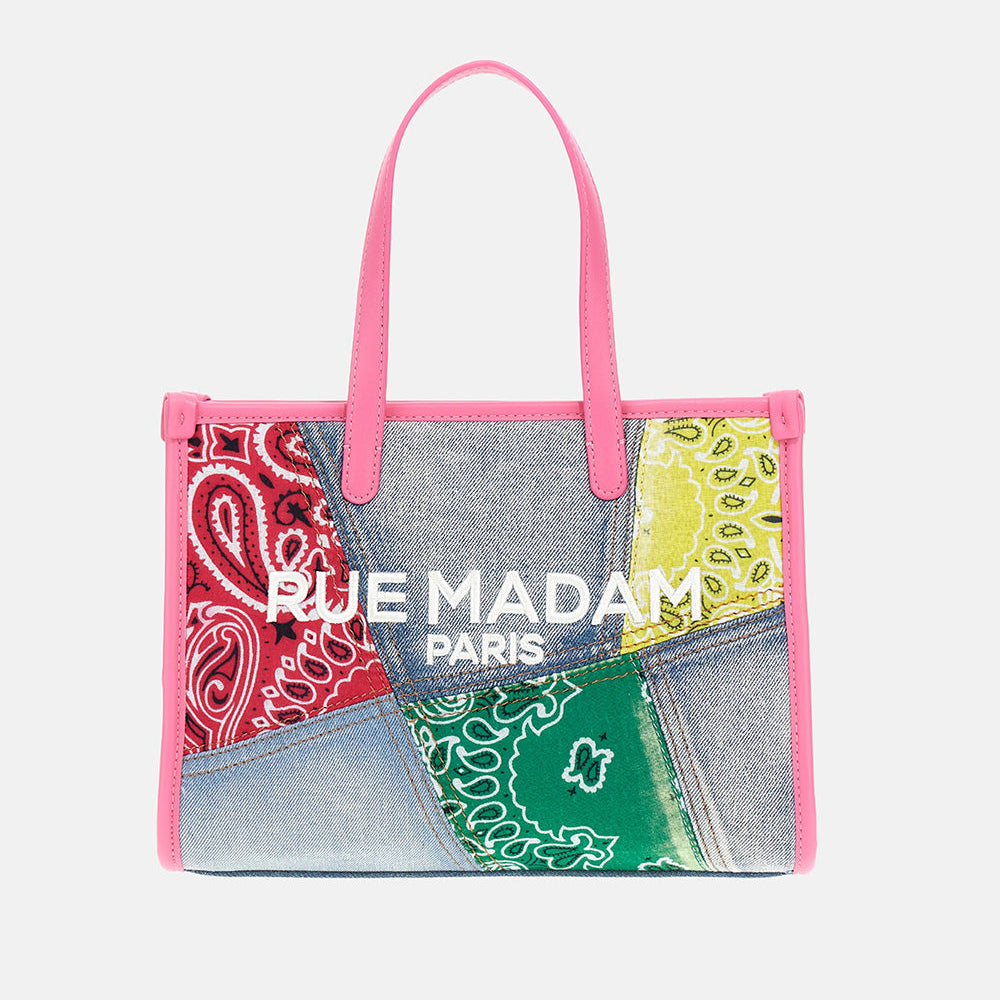 Rue Madame borsa mini tote Paisley rosa