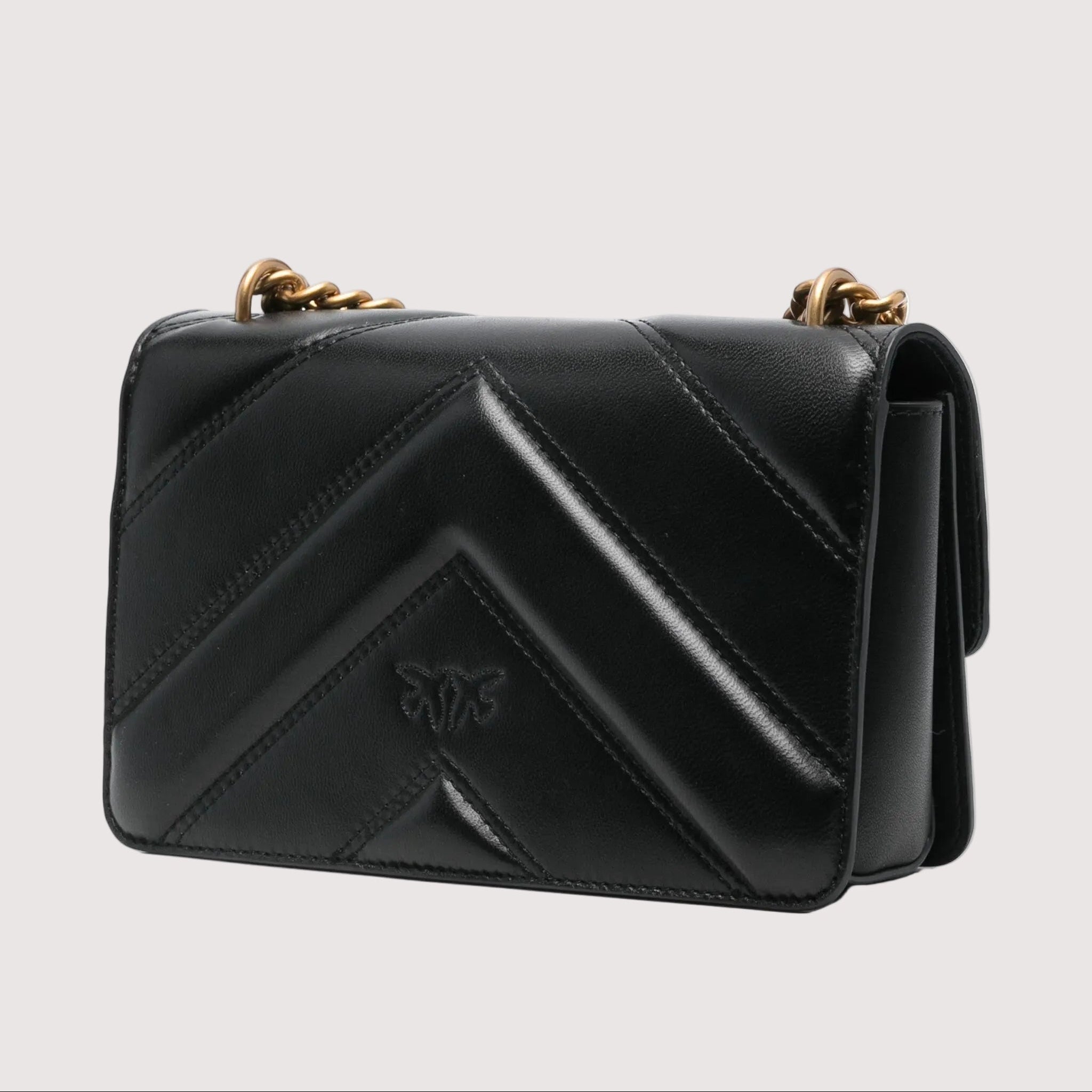 Pinko Mini Love Bag One nappa nera