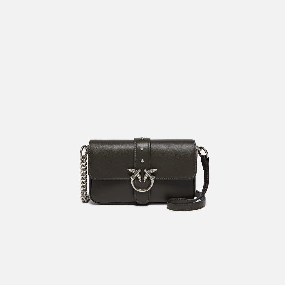 Pinko borsa a spalla Baby Love Bag One Slouchy in pelle nera