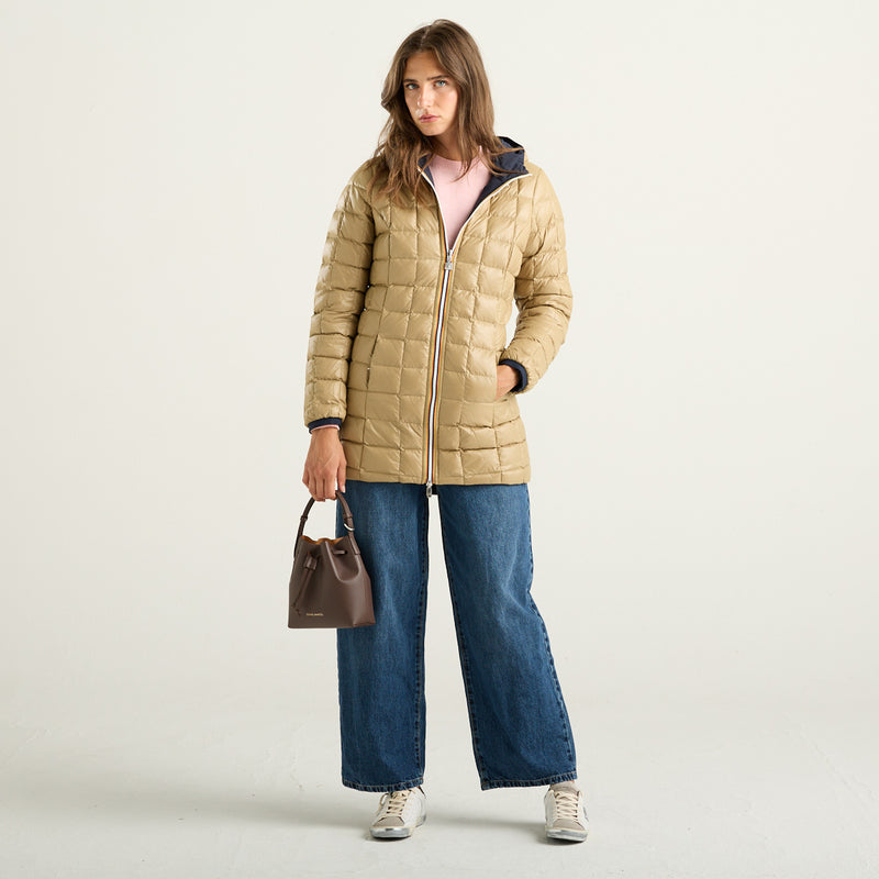 K-Way Denise Stretch Thermo Double Piumino Donna Ecrù Avio