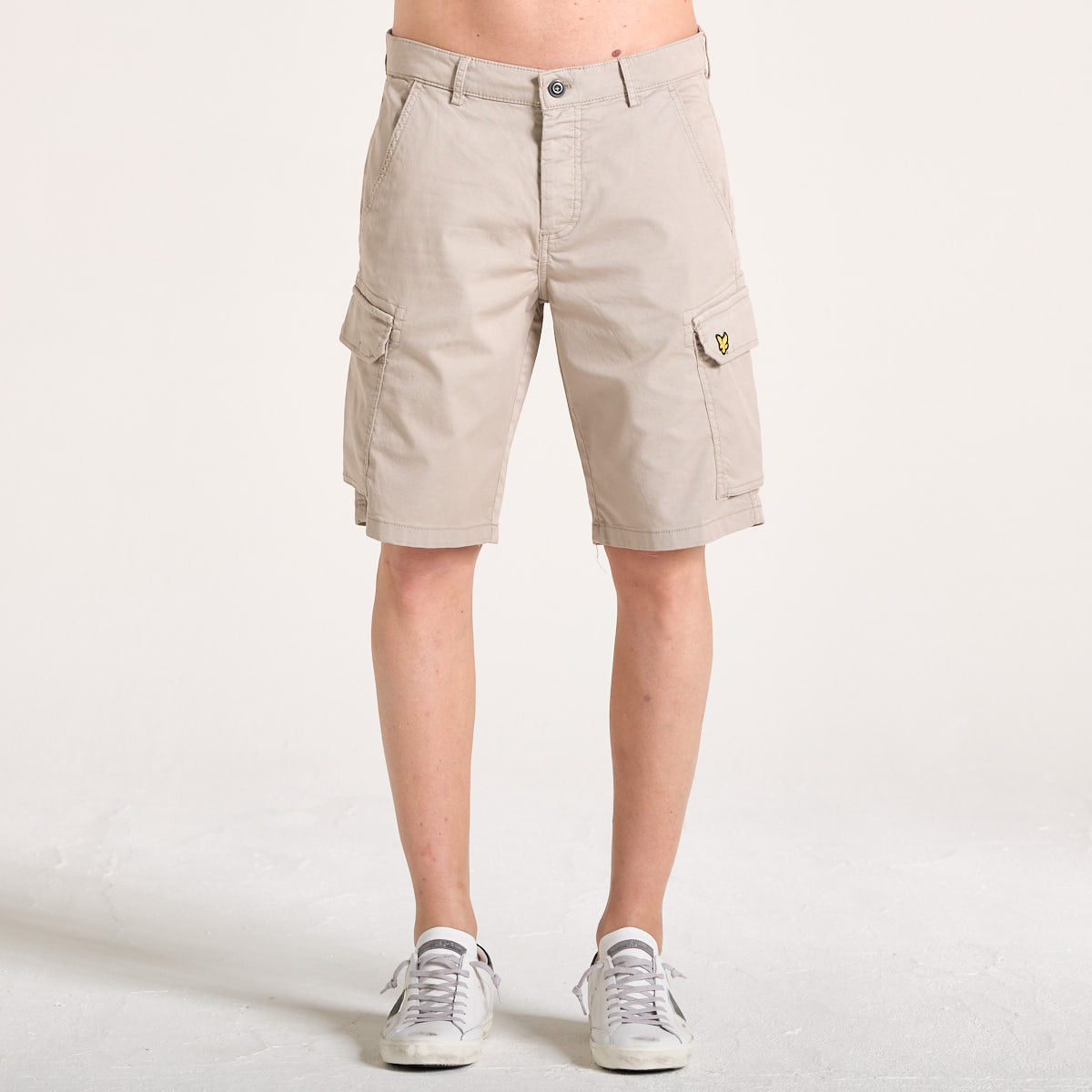 Lyle & Scott bermuda cargo in tessuto beige
