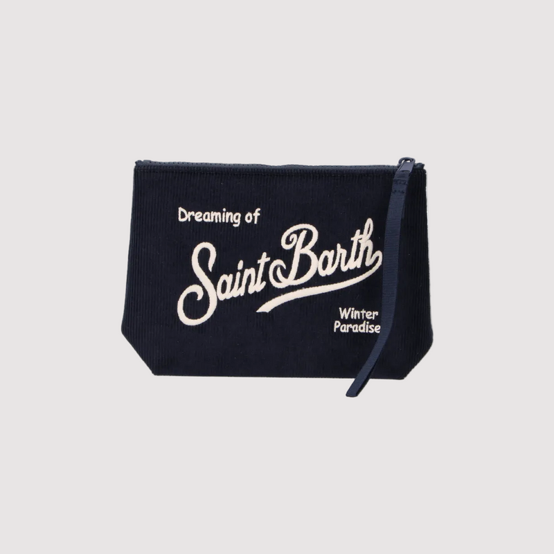 Mc2 Saint Barth pochette Aline in Corduroy blu