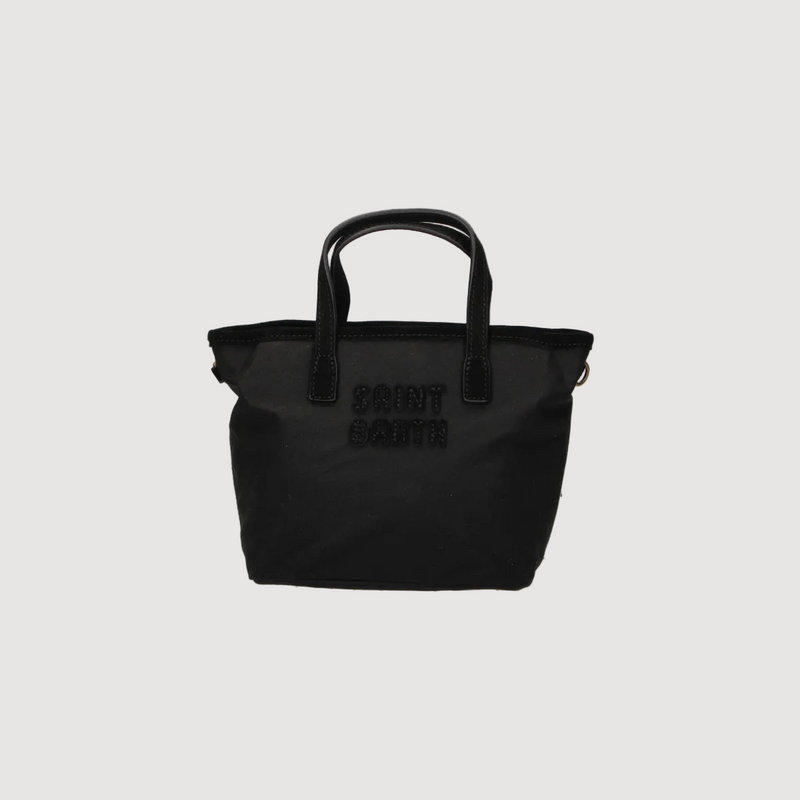 Mc2 Saint Barth borsa City Bag Mini Wax in tessuto nera
