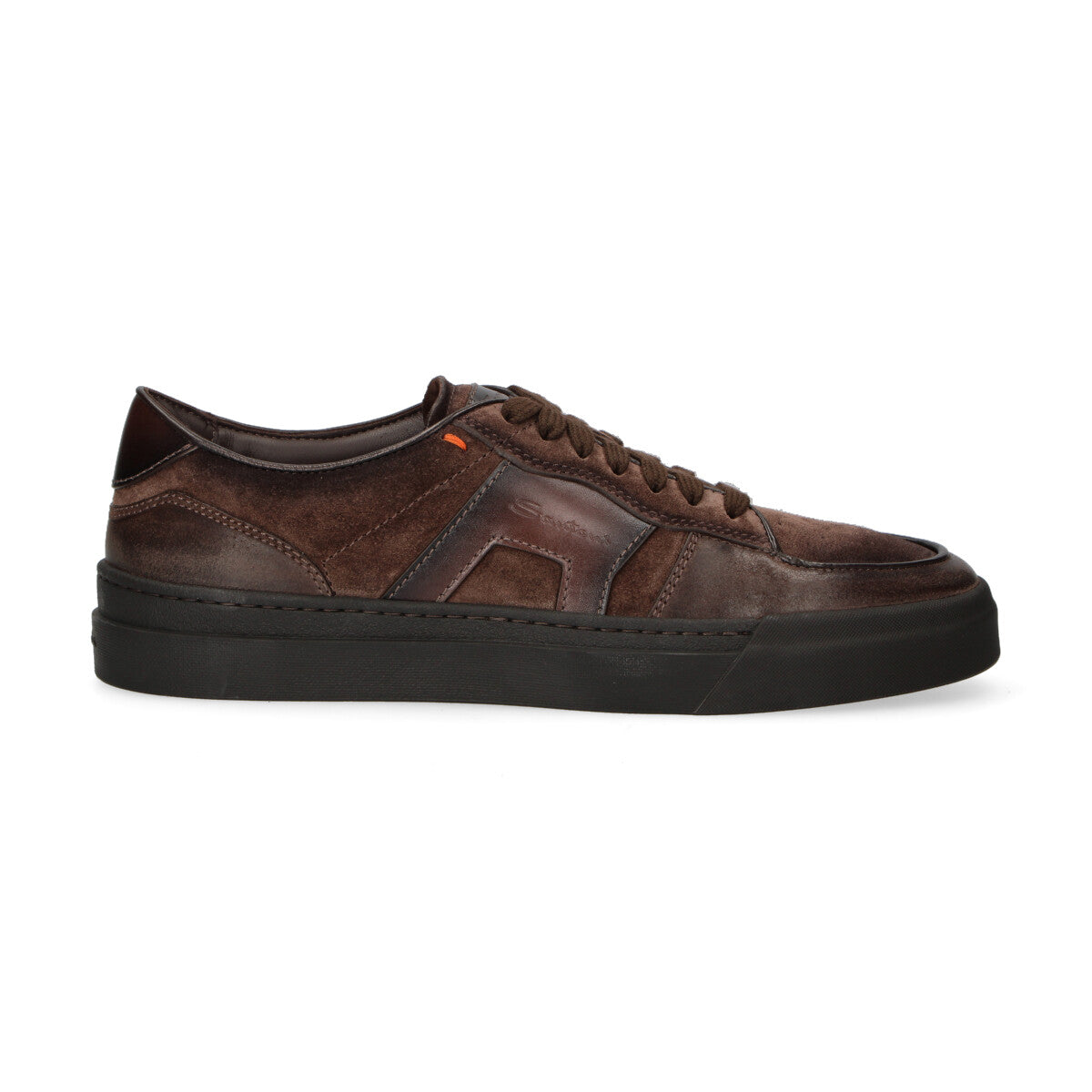 Santoni sneaker in camoscio testa di moro