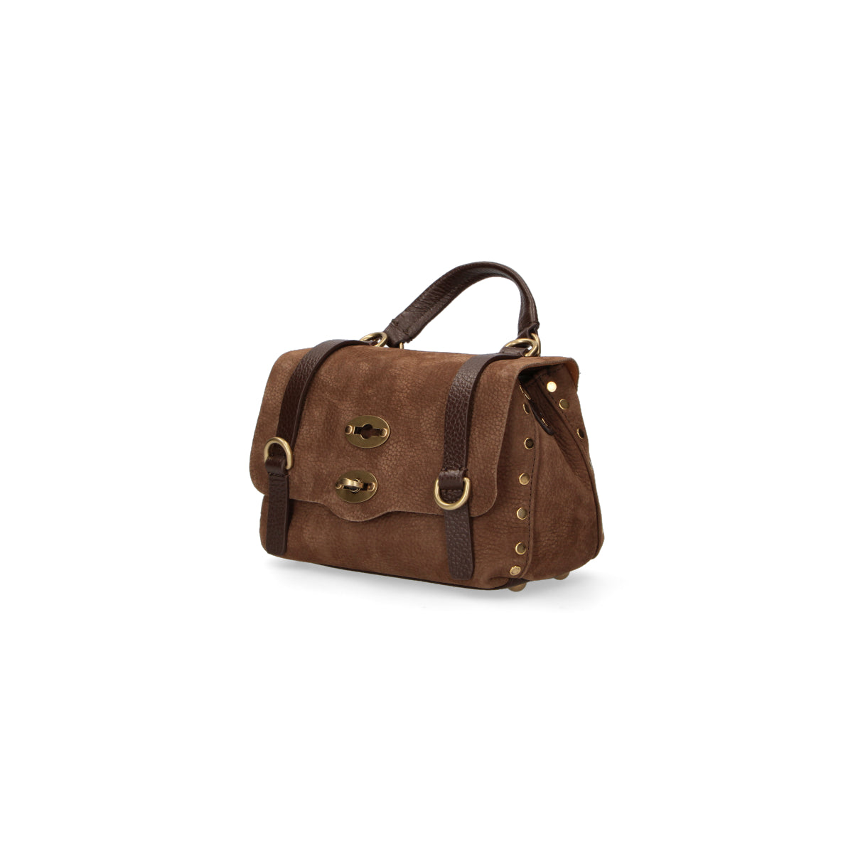 Zanellato borsa Postina baby Re Jones Nabuk brown tartufo di norcia