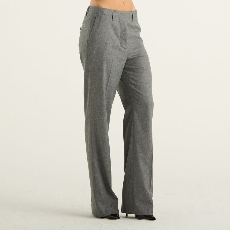 Cruna pantaloni donna Jacqueline in lana tecnica stretch grigio medio