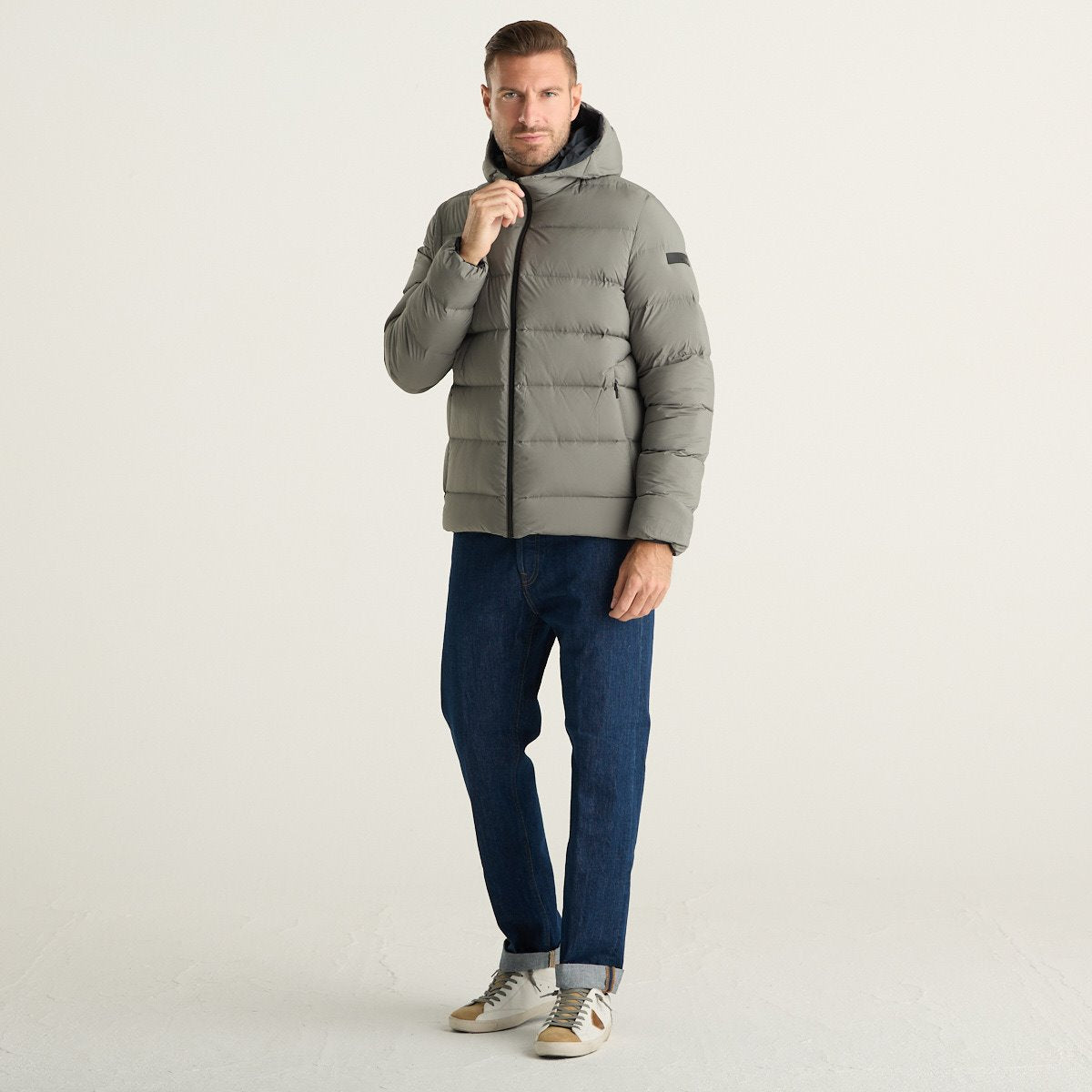RRD Montecristo Reversible Piumino Uomo Antracite e Grigio Reversibile con Cappuccio