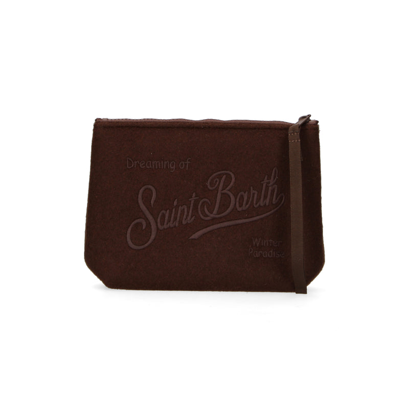 Mc2 Saint Barth pochette Aline Felt marrone