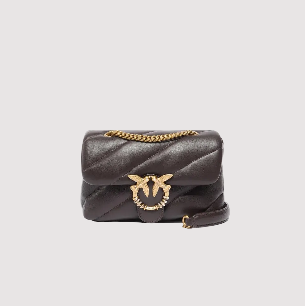 Pinko borsa a tracolla Mini Love Bag Puff in nappa trapuntata con fibbia gioiello testa di moro