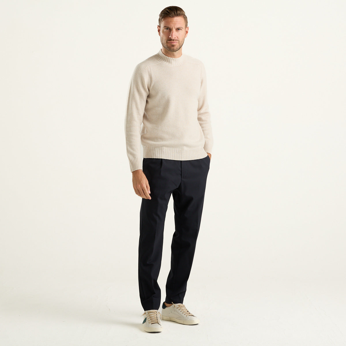 Cruna Mitte Pantalone Uomo Carrot Fit Blu Scuro