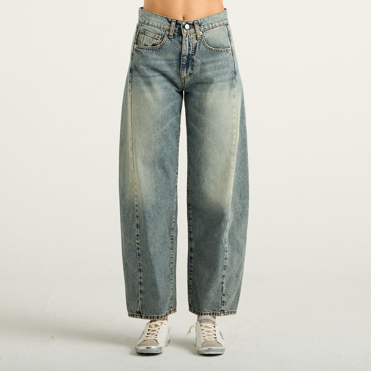 Haveone Jeans Donna Balloon Fit Blu Chiaro