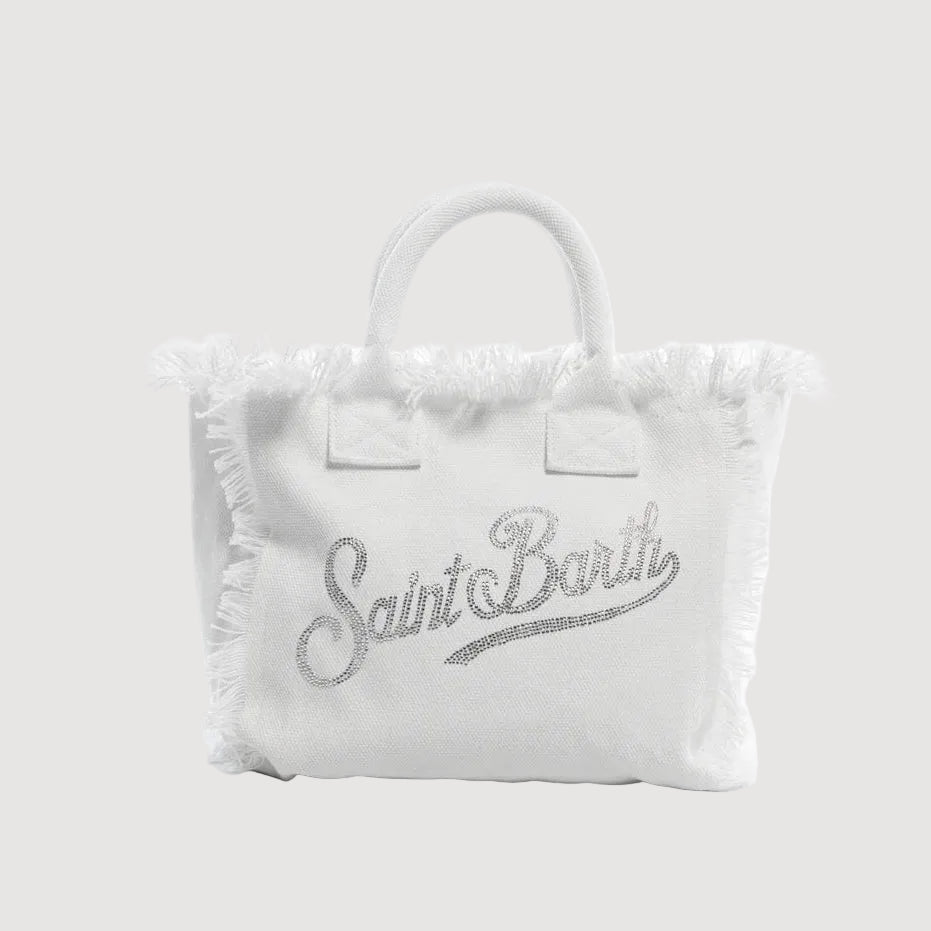 Mc2 Saint Barth borsa Colette strass bianca