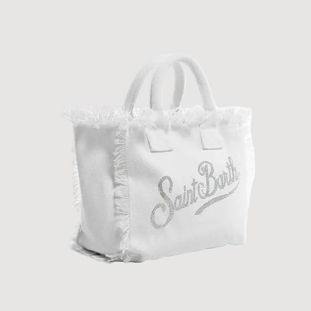 Mc2 Saint Barth borsa Colette strass bianca