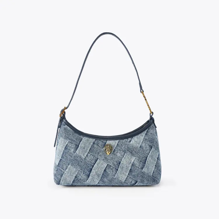 Kurt Geiger borsa a spalla in denim con aquila