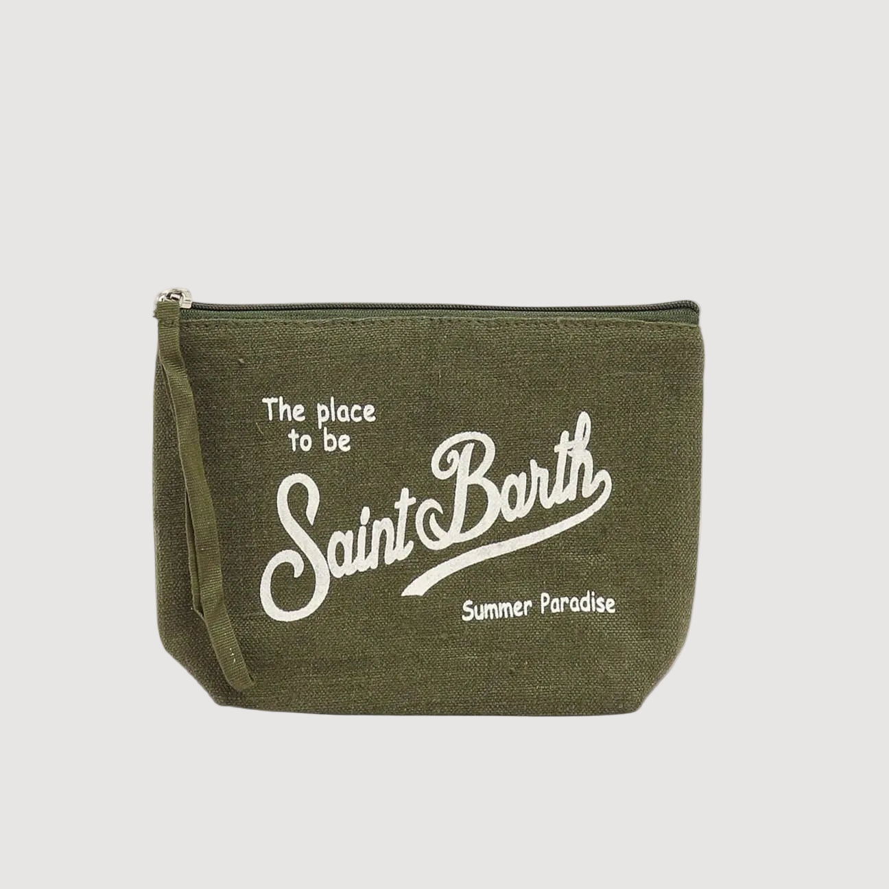 Mc2 Saint Barth pochette Aline in lino verde