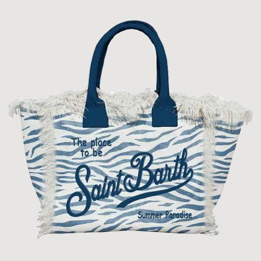 Mc2 Saint Barth borsa Vanity Zebra color blu
