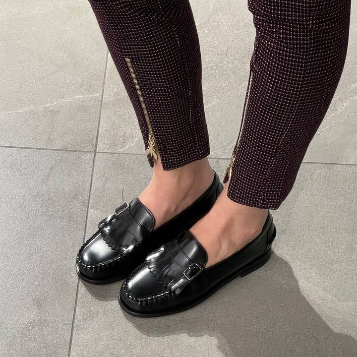 Sebago mocassino con fibbia pelle nera