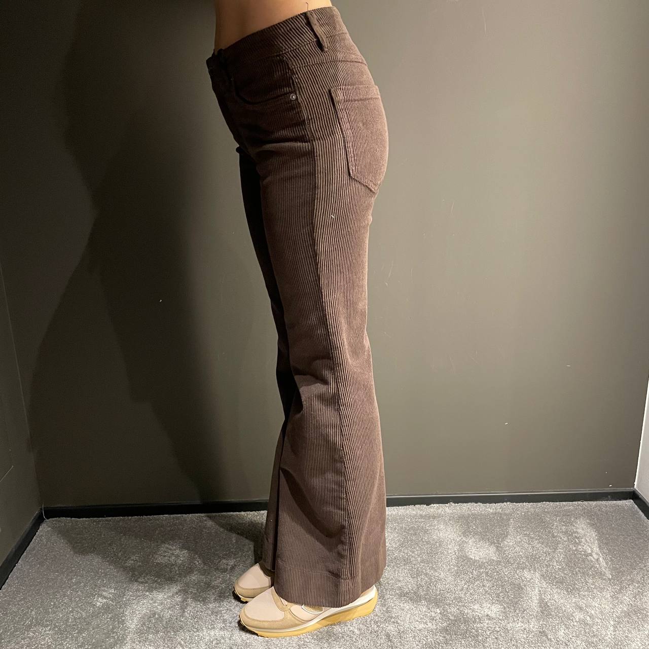 Souvenir pantalone a coste in velluto beige