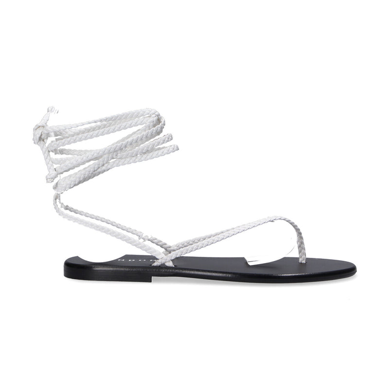 Bandoni Sandalo Intrecciato Infradito bianco