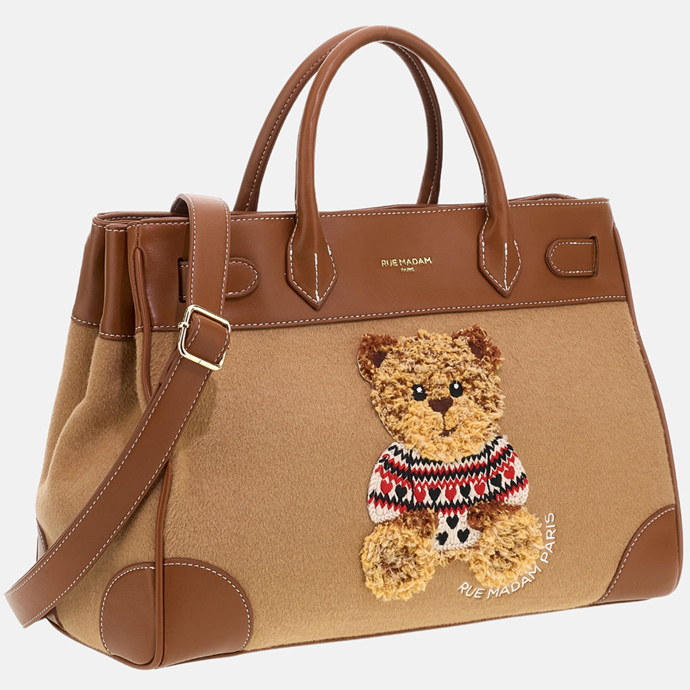Rue Madam Paris Marvin Love tote bag cuoio
