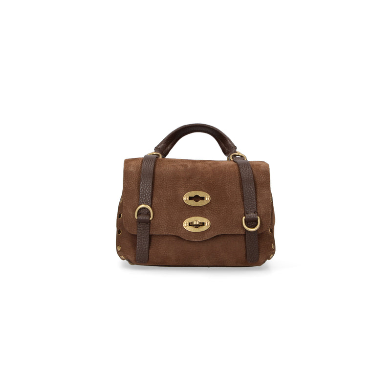 Zanellato borsa Postina baby Re Jones Nabuk brown tartufo di norcia