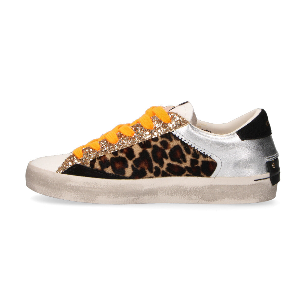 Crime London sneaker Distressed Cheetah Silver