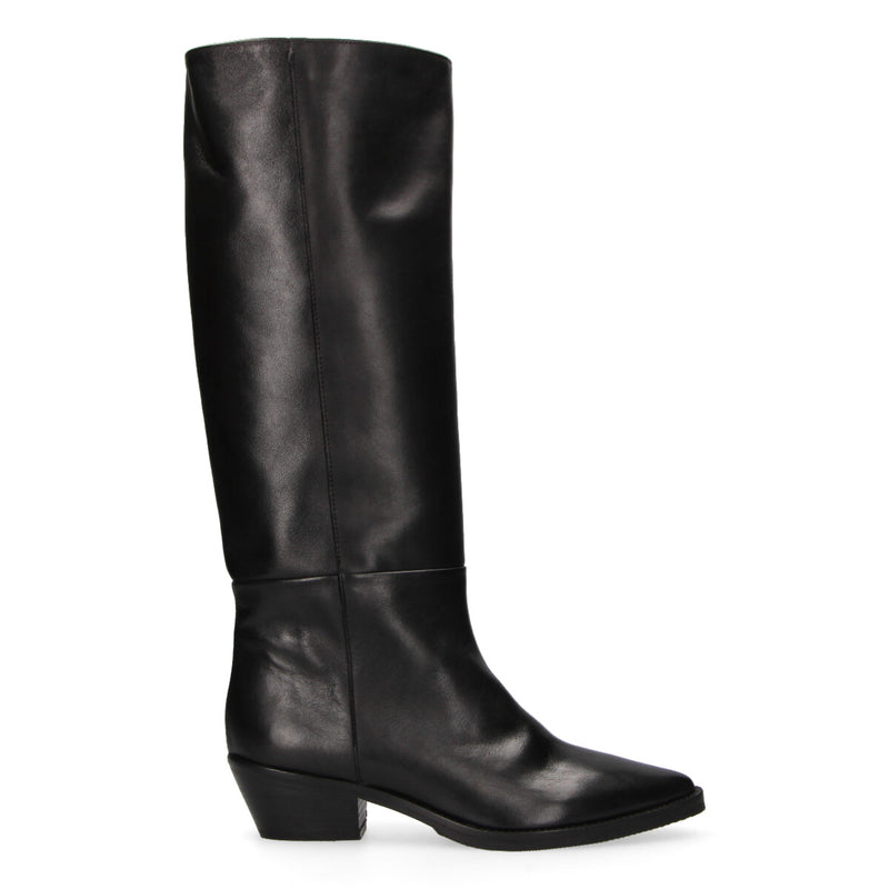 Niche stivale texano Merilan in pelle nera