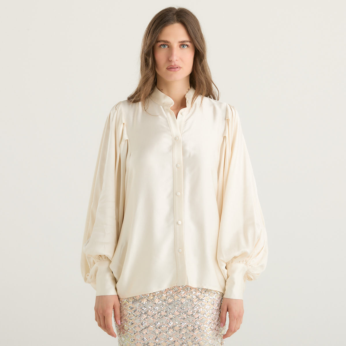 Actualee camicia manica lunga avorio