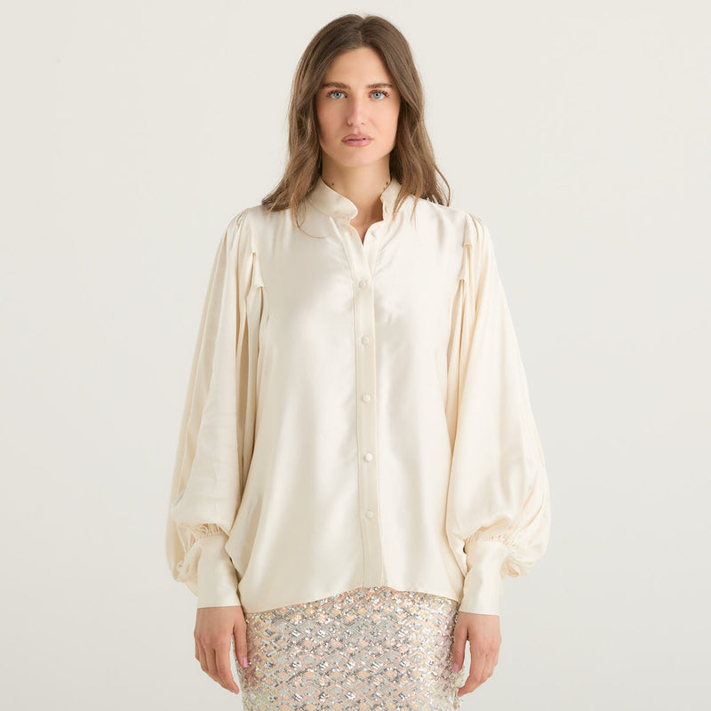 Actualee camicia manica lunga avorio