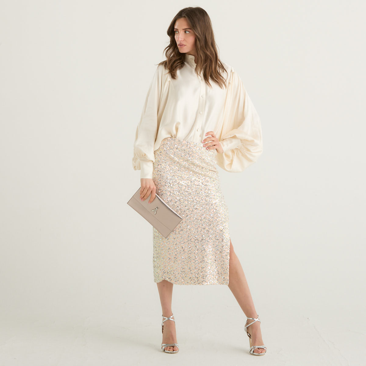 Actualee camicia manica lunga avorio