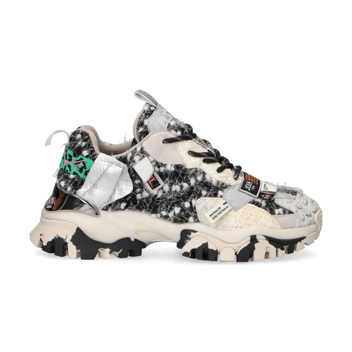 Joia Paris sneaker Label in tessuto grigio