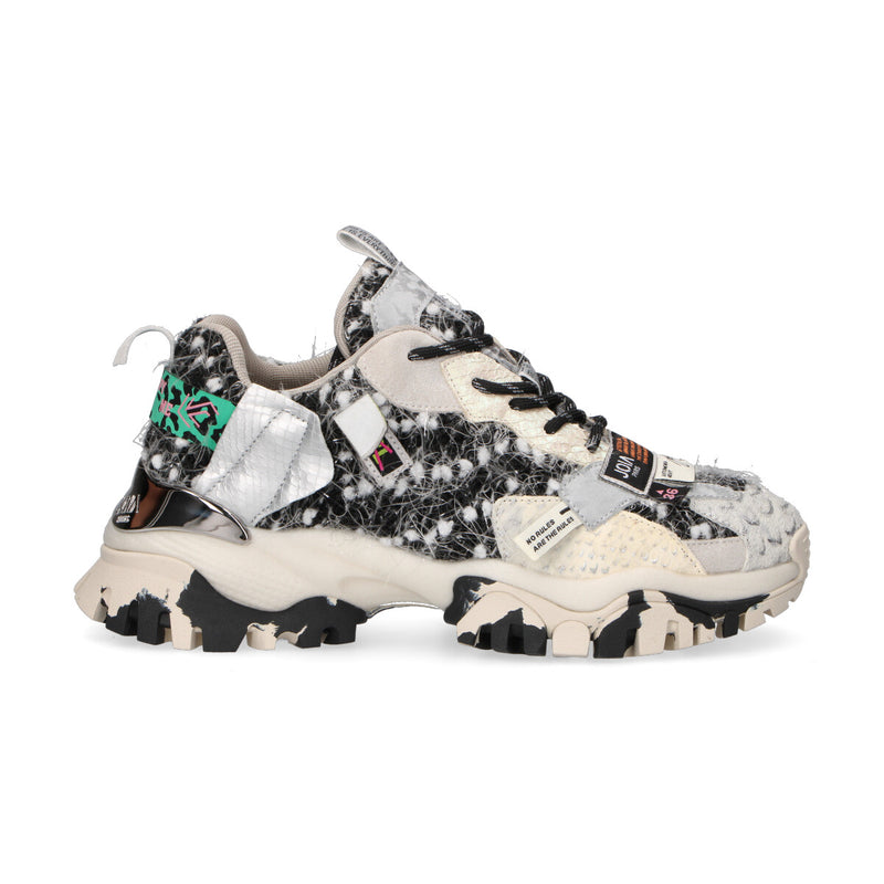 Joia Paris sneaker Label in tessuto grigio