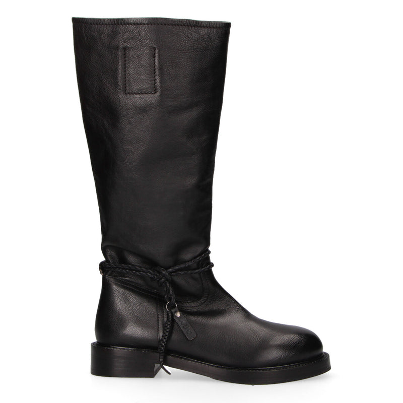 Zolfo stivale in pelle nera