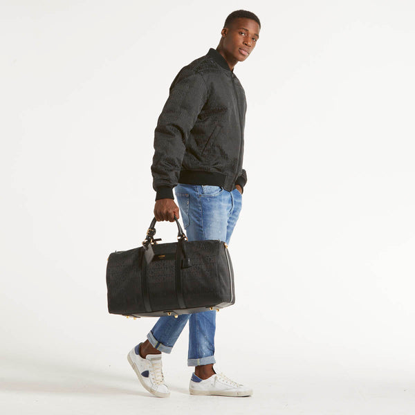 Moschino couture bomber logato nero