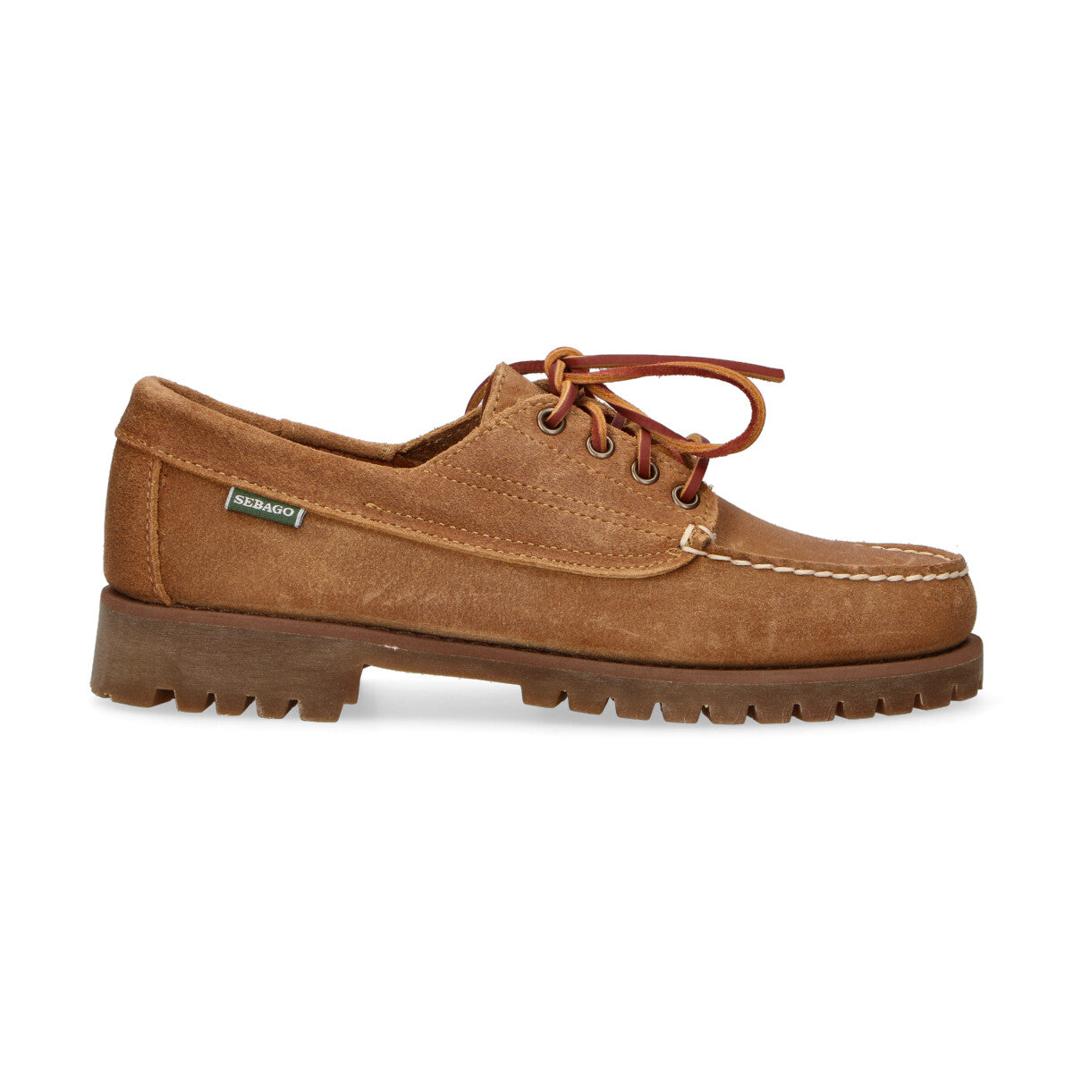 Sebago stringata in camoscio cammello