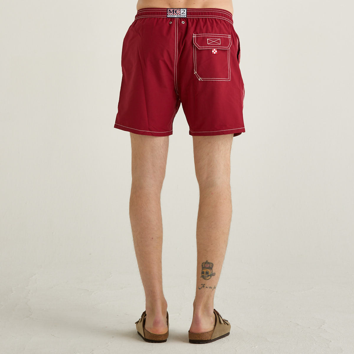 Mc2 Saint Barth costume patmos toile bordeaux