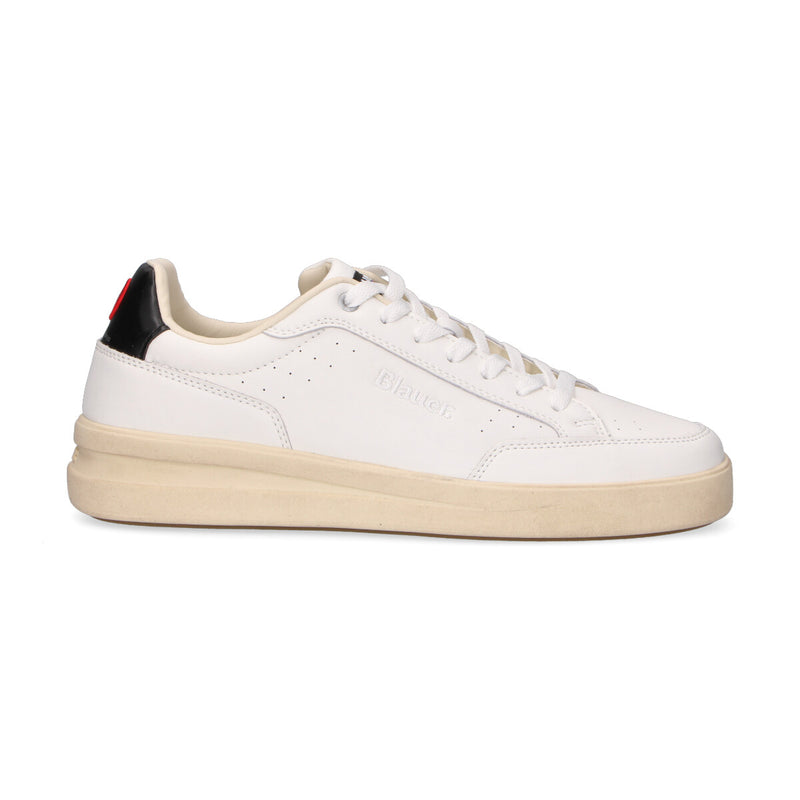 Blauer sneaker Kyoto in pelle bianca